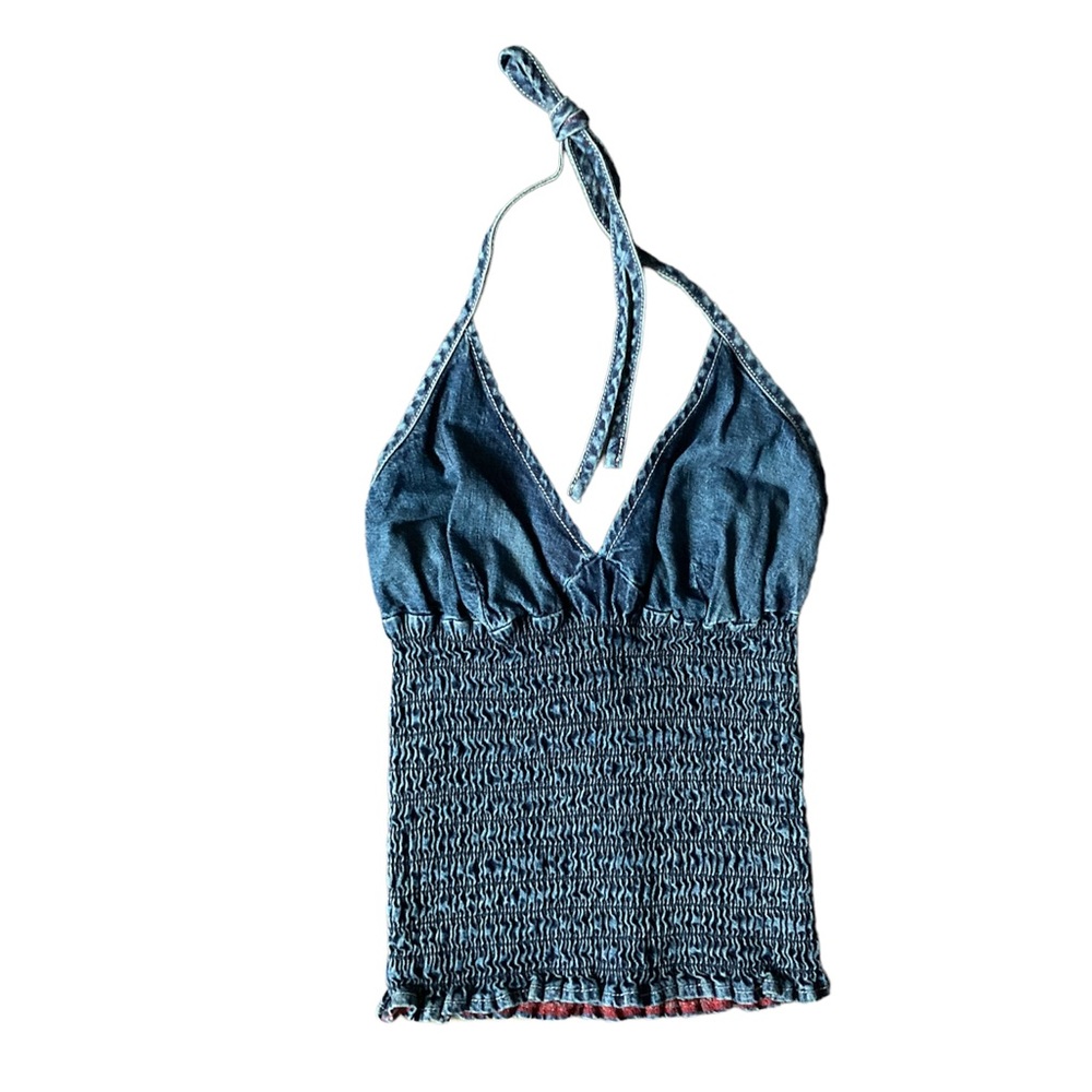 2for$38 Guess women’s elastic ruched halter top size L